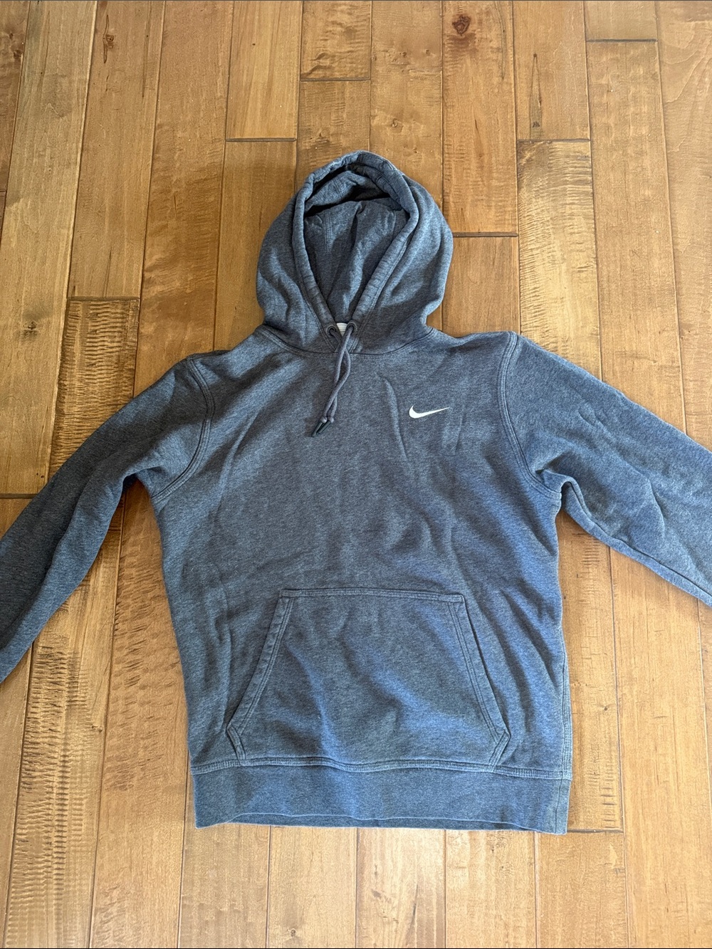 Nike Dark Gray Pullover Hoodie with White Swoosh